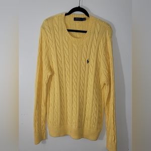 Mens Ralph Lauren Polo Yellow Sweater size Large